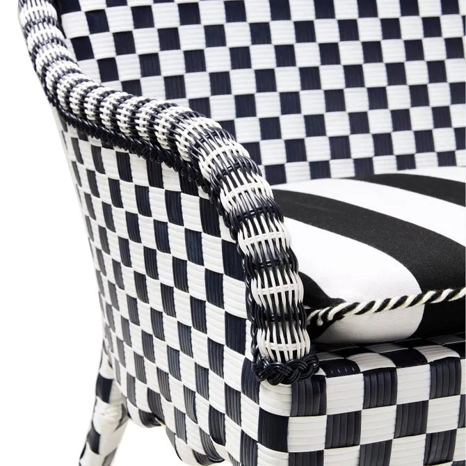 Gambit Check Outdoor Loveseat