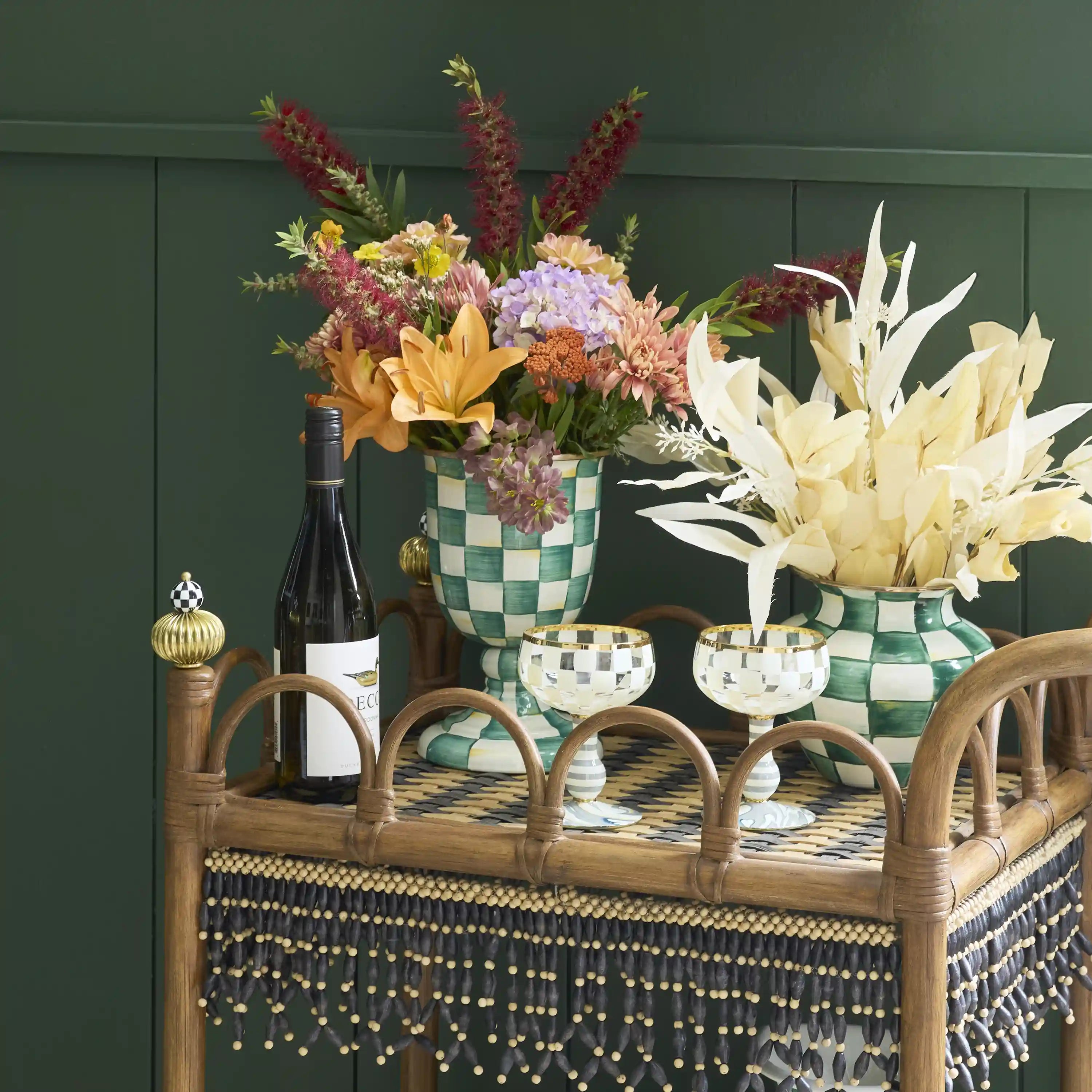 Rosy Check Pedestal Vase