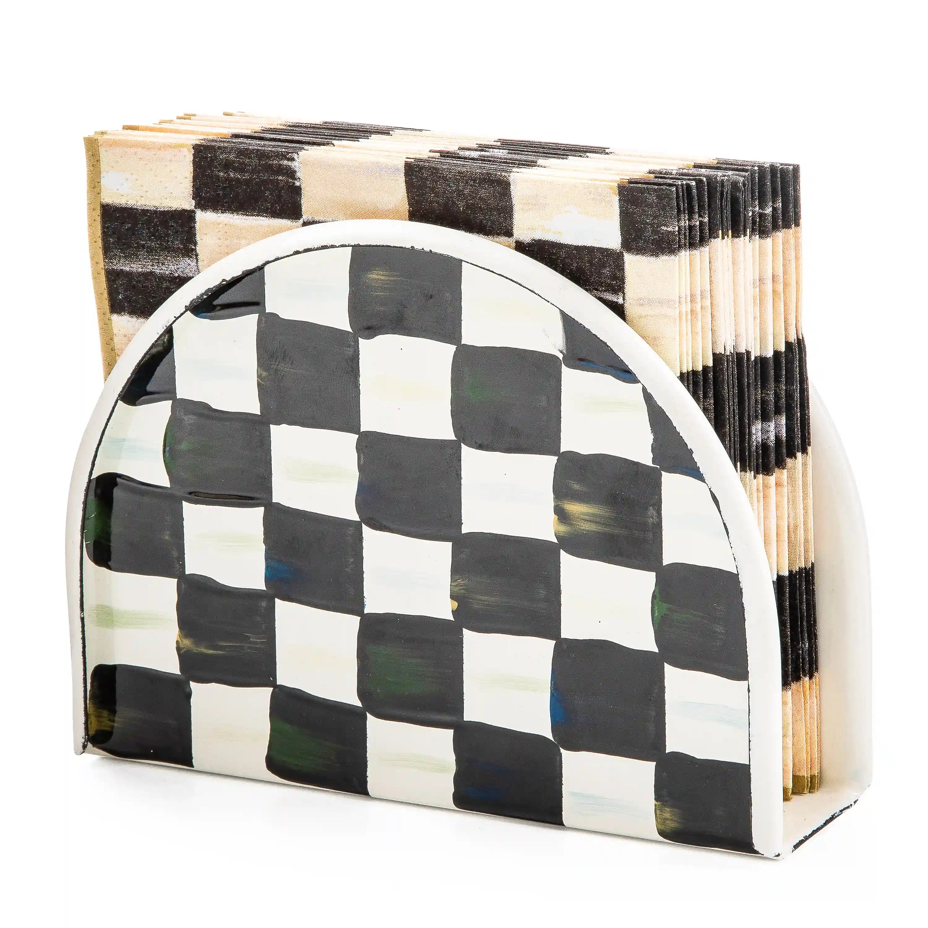 Rosy Check Napkin Holder